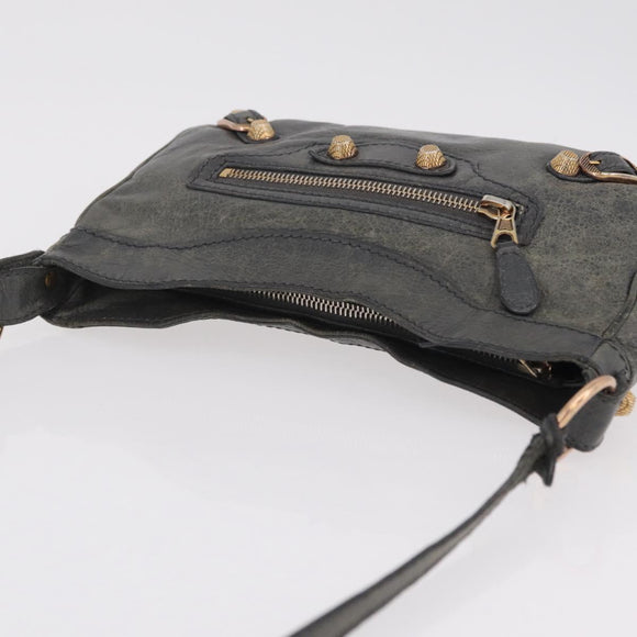 Balenciaga Giant hip Shoulder Bag Leather Gray Gold 237203 Auth yk20983A