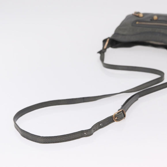 Balenciaga Giant hip Shoulder Bag Leather Gray Gold 237203 Auth yk20983A