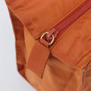 PRADA Hand Bag Nylon Orange Gold Auth yk20984A-19