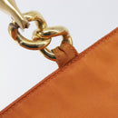 PRADA Hand Bag Nylon Orange Gold Auth yk20984A-20