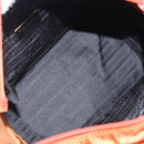 PRADA Hand Bag Nylon Orange Gold Auth yk20984A-11