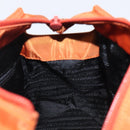 PRADA Hand Bag Nylon Orange Gold Auth yk20984A-22