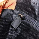 PRADA Hand Bag Nylon Orange Gold Auth yk20984A-24