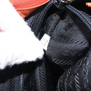 PRADA Hand Bag Nylon Orange Gold Auth yk20984A-12