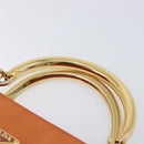 PRADA Hand Bag Nylon Orange Gold Auth yk20984A-14