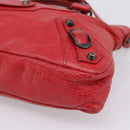 Balenciaga The First Hand Bag Leather 2way Red 103208 Auth yk20986M-13