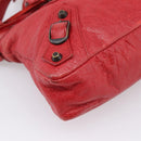 Balenciaga The First Hand Bag Leather 2way Red 103208 Auth yk20986M-14