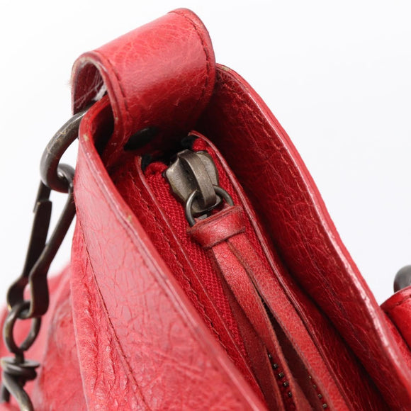 Balenciaga The First Hand Bag Leather 2way Red 103208 Auth yk20986M