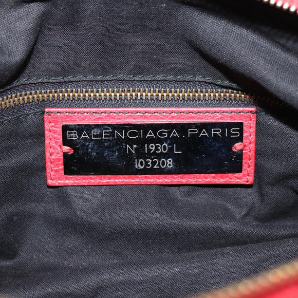 Balenciaga The First Hand Bag Leather 2way Red 103208 Auth yk20986M