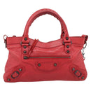 Balenciaga The First Hand Bag Leather 2way Red 103208 Auth yk20986M-2