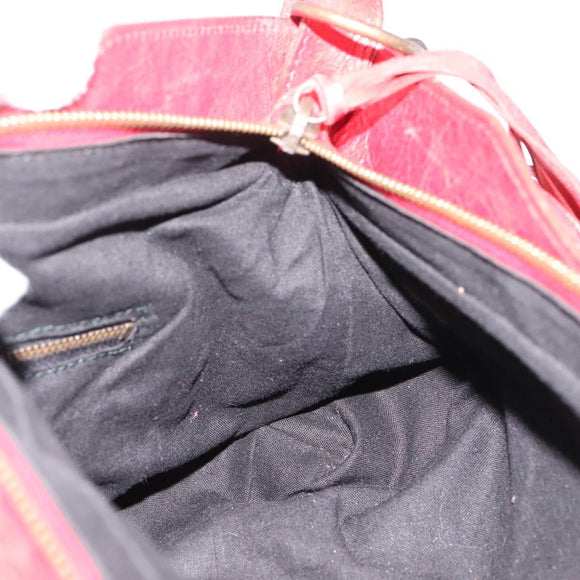 Balenciaga The First Hand Bag Leather 2way Red 103208 Auth yk20986M