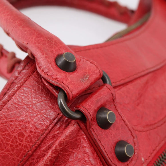 Balenciaga The First Hand Bag Leather 2way Red 103208 Auth yk20986M