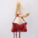 Balenciaga The First Hand Bag Leather 2way Red 103208 Auth yk20986M-26