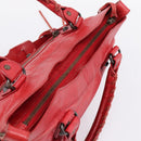 Balenciaga The First Hand Bag Leather 2way Red 103208 Auth yk20986M-6