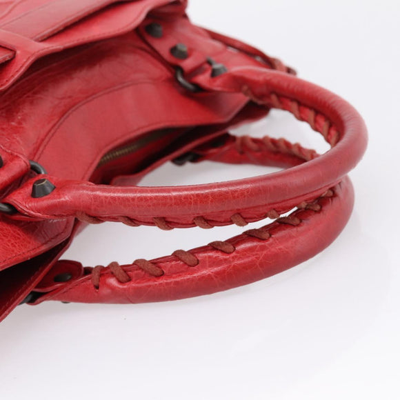 Balenciaga The First Hand Bag Leather 2way Red 103208 Auth yk20986M