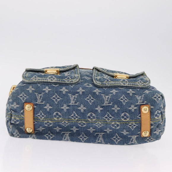 LOUIS VUITTON Monogram denim Buggy GM Shoulder Bag Blue M95048 LV Auth yk20988V