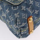 LOUIS VUITTON Monogram denim Buggy GM Shoulder Bag Blue M95048 LV Auth yk20988V-18