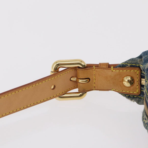 LOUIS VUITTON Monogram Denim Buggy GM Shoulder Bag Blue M95048 LV Auth yk20992V