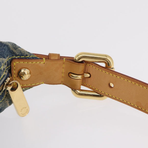 LOUIS VUITTON Monogram Denim Buggy GM Shoulder Bag Blue M95048 LV Auth yk20992V