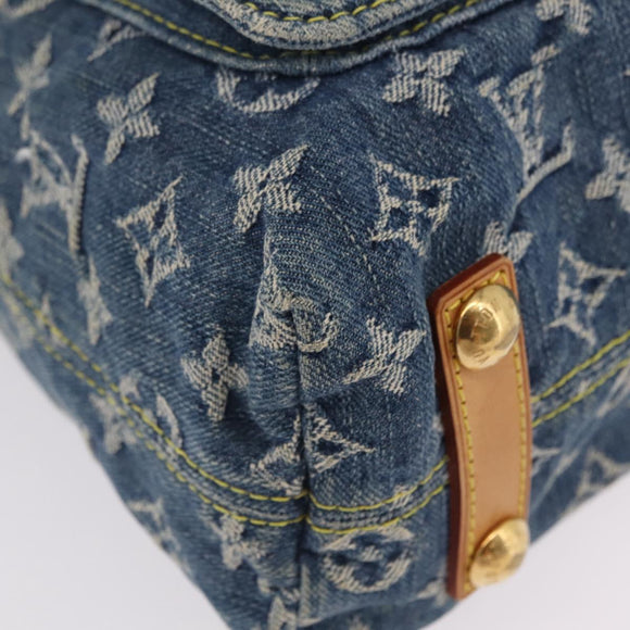 LOUIS VUITTON Monogram Denim Buggy GM Shoulder Bag Blue M95048 LV Auth yk20992V