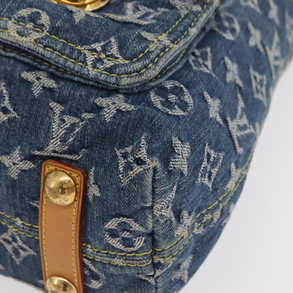 LOUIS VUITTON Monogram Denim Buggy GM Shoulder Bag Blue M95048 LV Auth yk20992V