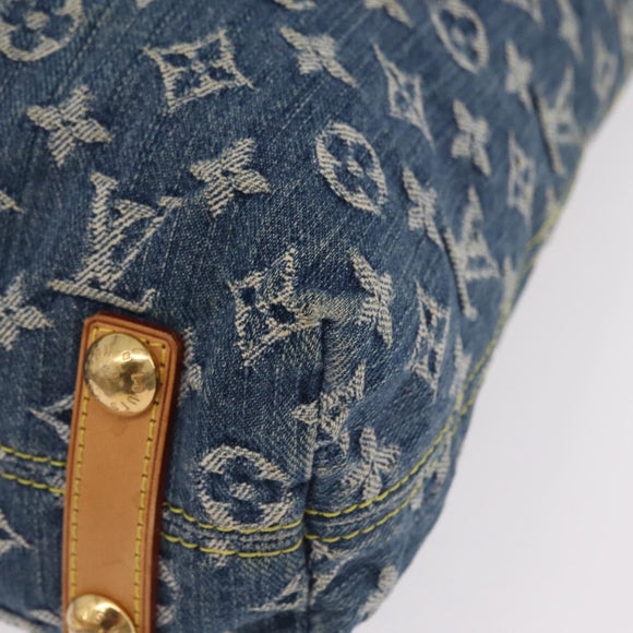 LOUIS VUITTON Monogram Denim Buggy GM Shoulder Bag Blue M95048 LV Auth yk20992V