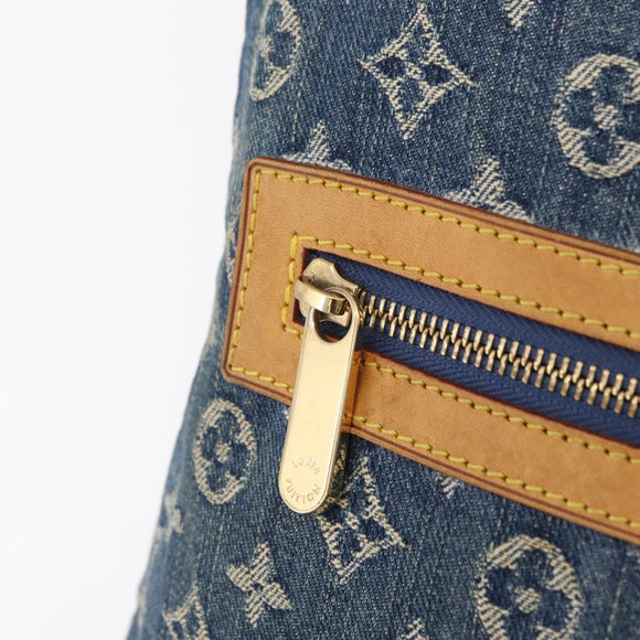 LOUIS VUITTON Monogram Denim Buggy GM Shoulder Bag Blue M95048 LV Auth yk20992V