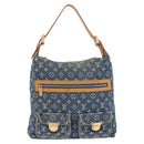 LOUIS VUITTON Monogram Denim Buggy GM Shoulder Bag Blue M95048 LV Auth yk20992V-2