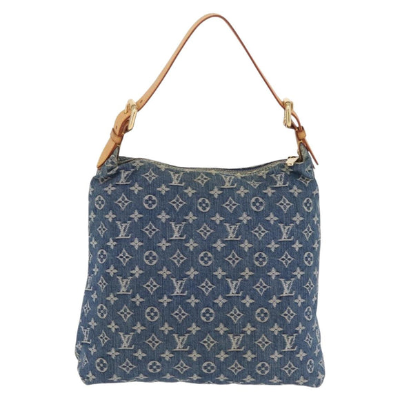LOUIS VUITTON Monogram Denim Buggy GM Shoulder Bag Blue M95048 LV Auth yk20992V