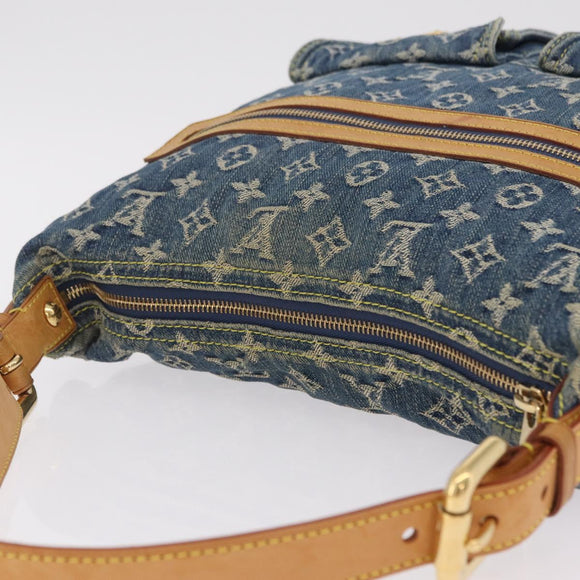 LOUIS VUITTON Monogram Denim Buggy GM Shoulder Bag Blue M95048 LV Auth yk20992V