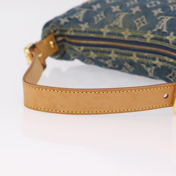LOUIS VUITTON Monogram Denim Buggy GM Shoulder Bag Blue M95048 LV Auth yk20992V
