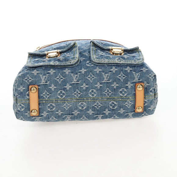 LOUIS VUITTON Monogram Denim Buggy GM Shoulder Bag Blue M95048 LV Auth yk20993V