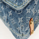 LOUIS VUITTON Monogram Denim Buggy GM Shoulder Bag Blue M95048 LV Auth yk20993V-11
