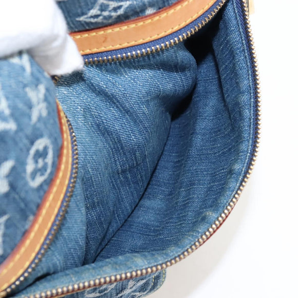 LOUIS VUITTON Monogram Denim Buggy GM Shoulder Bag Blue M95048 LV Auth yk20993V