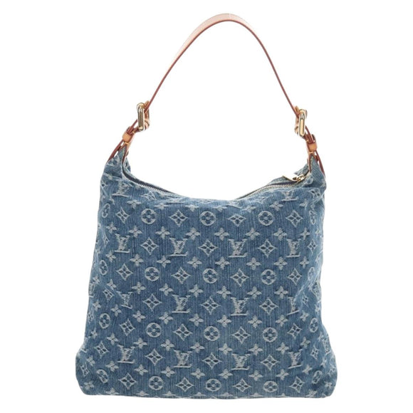 LOUIS VUITTON Monogram Denim Buggy GM Shoulder Bag Blue M95048 LV Auth yk20993V