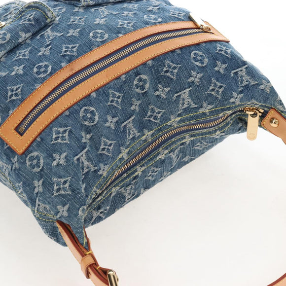 LOUIS VUITTON Monogram Denim Buggy GM Shoulder Bag Blue M95048 LV Auth yk20993V