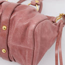 Miu Miu Hand Bag Leather 2way Pink Gold Auth yk20995SAM-15