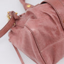 Miu Miu Hand Bag Leather 2way Pink Gold Auth yk20995SAM-10