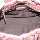 Miu Miu Hand Bag Leather 2way Pink Gold Auth yk20995SAM-11
