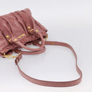 Miu Miu Hand Bag Leather 2way Pink Gold Auth yk20995SAM-9