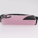 CHANEL Cambon Line Hand Bag Leather Pink Silver CC Auth yk20996V-10