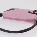 CHANEL Cambon Line Hand Bag Leather Pink Silver CC Auth yk20996V-6