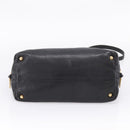 Miu Miu Hand Bag Leather 2way Black Gold Auth yk20999V-5