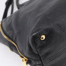 Miu Miu Hand Bag Leather 2way Black Gold Auth yk20999V-16
