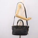 Miu Miu Hand Bag Leather 2way Black Gold Auth yk20999V-27