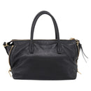 Miu Miu Hand Bag Leather 2way Black Gold Auth yk20999V-2