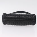 Miu Miu Matelasse Shoulder Bag Leather Black Gold Auth yk21000M-11