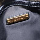 Miu Miu Matelasse Shoulder Bag Leather Black Gold Auth yk21000M-21