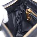 Miu Miu Matelasse Shoulder Bag Leather Black Gold Auth yk21000M-24