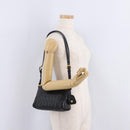 Miu Miu Matelasse Shoulder Bag Leather Black Gold Auth yk21000M-29